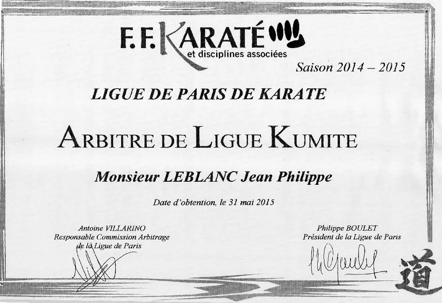 Arbitre Kumite